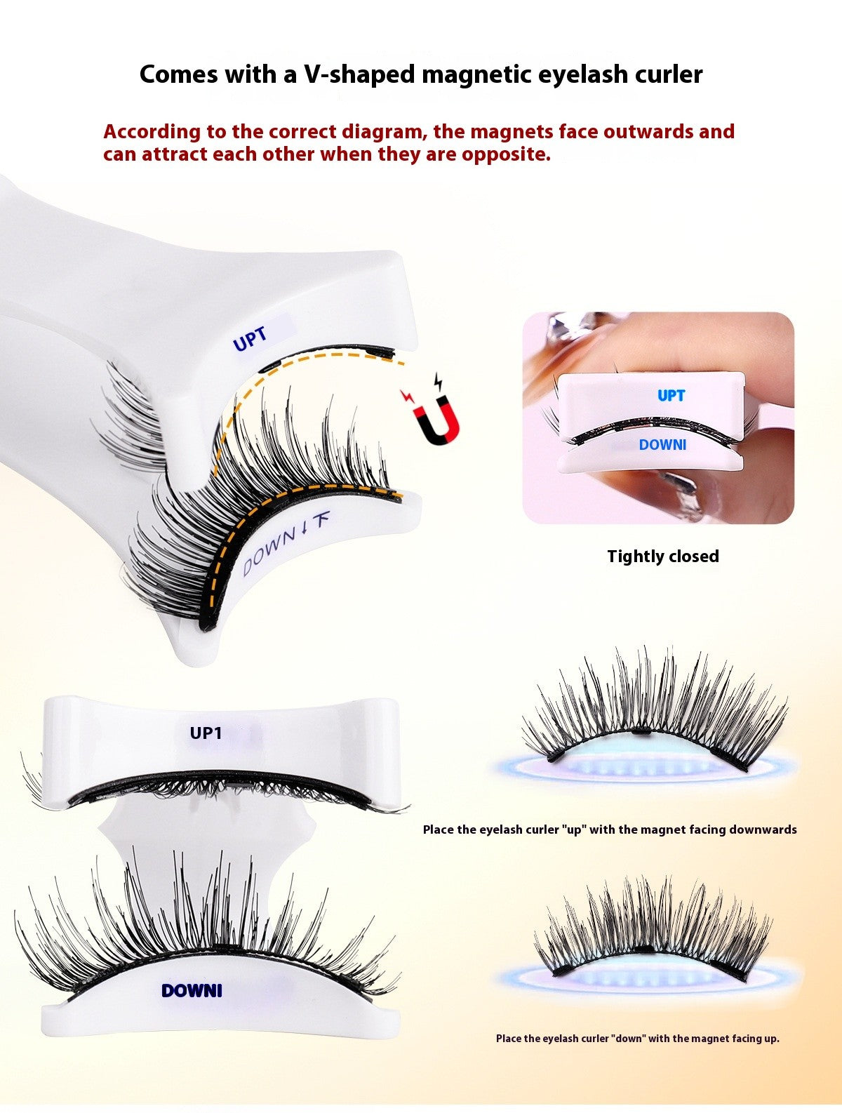 Magnetic Eyelashes Kit with Applicator – No Glue